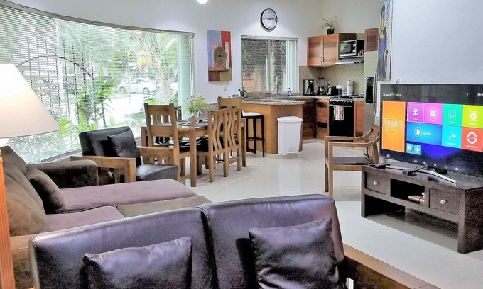 Puerto Aventuras Condo | Condo Bellmare Luxury front of lagon 4 step to the priv Pool 1 min to the Beach