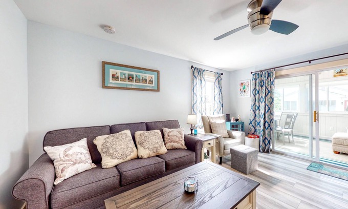 Wells Cottage | Convenient cottage near beach with shared pool, gas grill, W/D, WiFi & AC