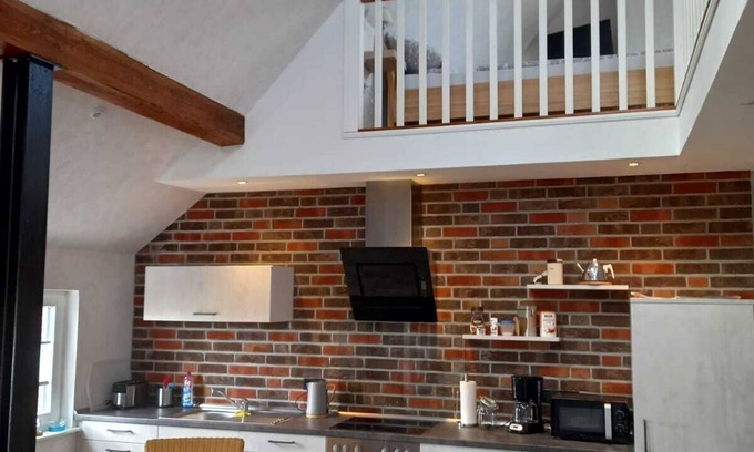 Dornum Condo | Core-serviced apartment directly on the small dike for up to 4 people