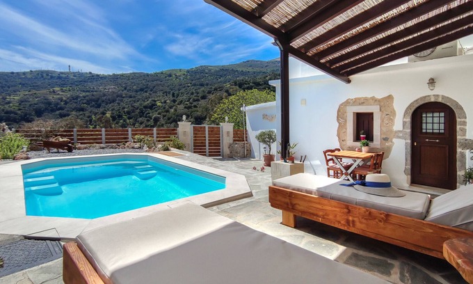 Rodakino Villa | Cosmakis stone built house with pool,south Crete