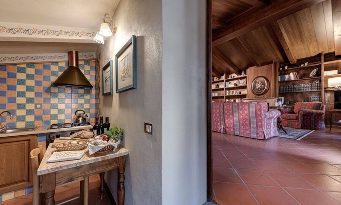 Bucine Apartment | Cosy apartment for 2 guests with WIFI, pool, A/C, TV, terrace, panoramic view and parking