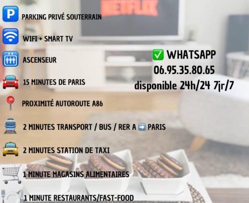 Rueil-Malmaison Apartment | Cosy Appart Rueil - 50m2 Parking Souterrain - proche Paris - Business et loisir