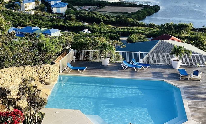 Sandy Ground Apartment | Cosy Frangipani duplex with sea and Saint Barthelemy views