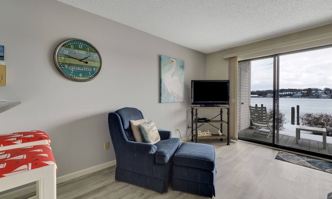 Charlevoix Condo | Cozy 1 BR Condo | Lake Charlevoix Views | Pool, Hot Tub, Sauna | Sleeps 4