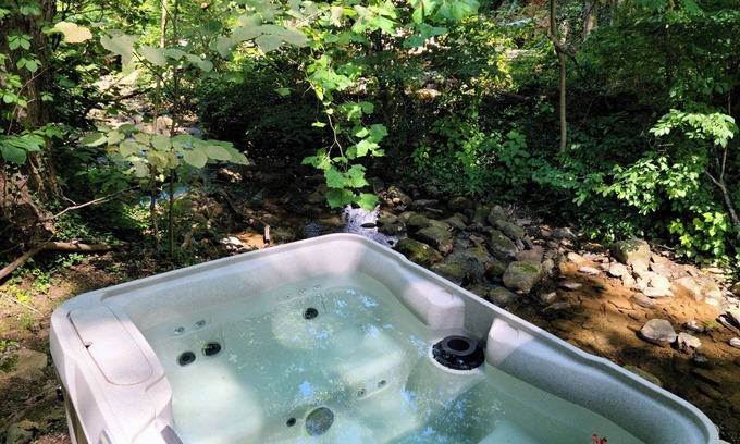 Carson Springs Cottage | Cozy 2 bedroom Smoky Mountain Cottage on creek