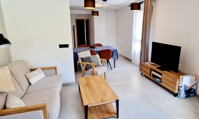 Montalbert Apartment | Cozy 2-room apartment in Plagne Montalbert, close to slopes and shops, with garage and wifi
