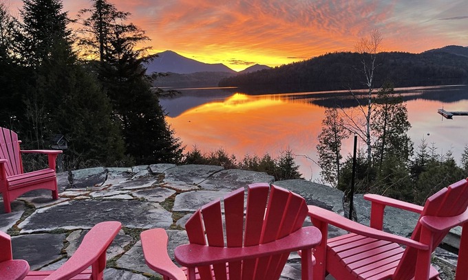 Lake Placid Condo | Cozy Adirondack Condo- sunrise views of Lake Placid - lakeside!