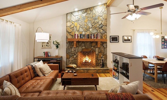 Lake Lure Ski Chalet | cozy and modern chalet in nature, outside hot tub!