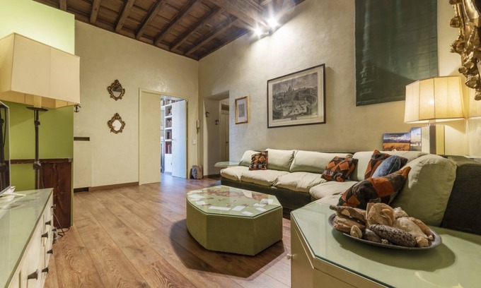 Rione VIII Sant'Eustachio Apartment | Cozy apartment located on the fourth floor of a building with a lift not suitable for the disabled. At the entrance there are two steps, as well as inside the apartment.It comfortably accommodates 3 people in 65 square meters.We are located in the heart