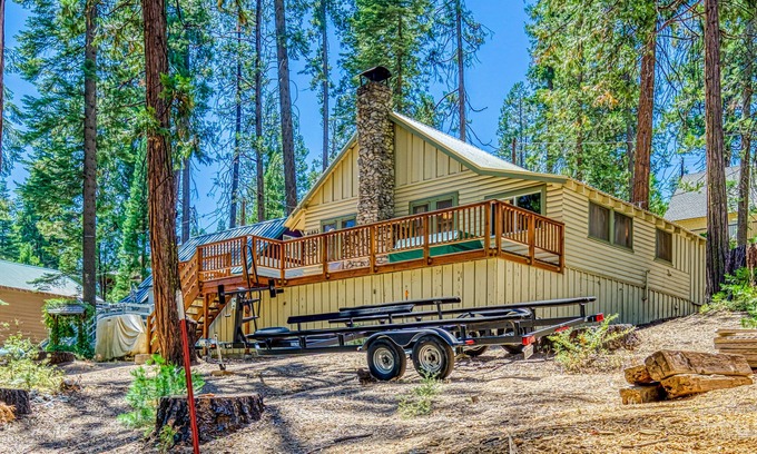 West Village Cabin | Cozy cabin in the trees with deck, grill, wood-burning fireplace, WiFi, & W/D