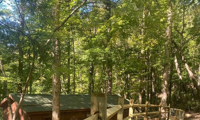Millers Creek Cabin | Cozy Cabin private retreat, screened in porch, nice deck and firepit