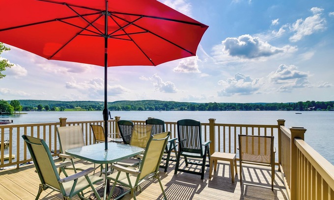 Scottsburg Cottage | Cozy Cohocton Cottage w/Private Beach & Deck!