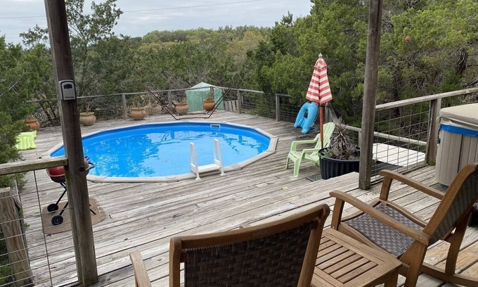 Wimberley Cabin | Cozy Cottage with Private pool, Private Hot Tub and Internet
