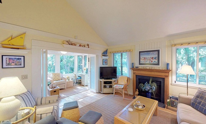 West Beach House | Cozy Cottage with Screened Porch, Deck & Views - Near Golf & Beach