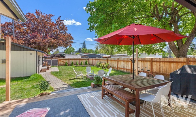 Coeur d'Alene House | Cozy Downtown Bungalow—Fire Pit, Spacious Deck, Fenced Yard & Walk to Local Dining, Bars & Shops!