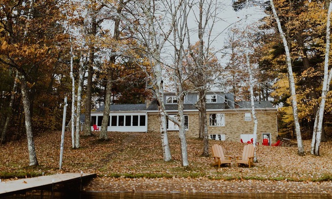Manitowish Waters House | Cozy In Brick House | Spacious, Lake, Fireplaces