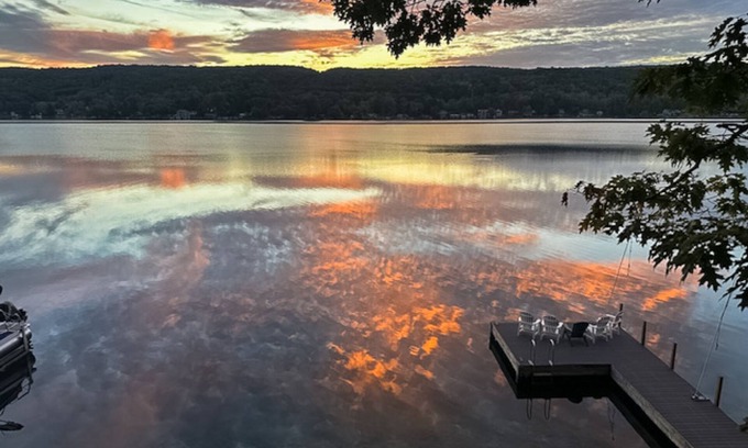 Town of Jerusalem House | Cozy Lakefront Cottage with Porches, Dock, and Lake Views