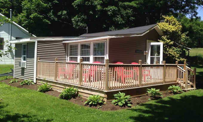 Valois House | Cozy Lakefront Home on Lamoka With Dock Access, Front Deck & Fire-pit!