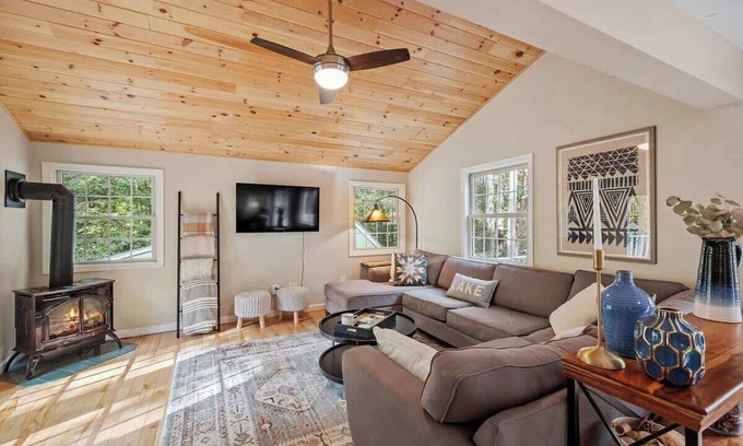 Gilford House | Cozy Mountain Retreat: Fireplace, Deck, Near Lakes