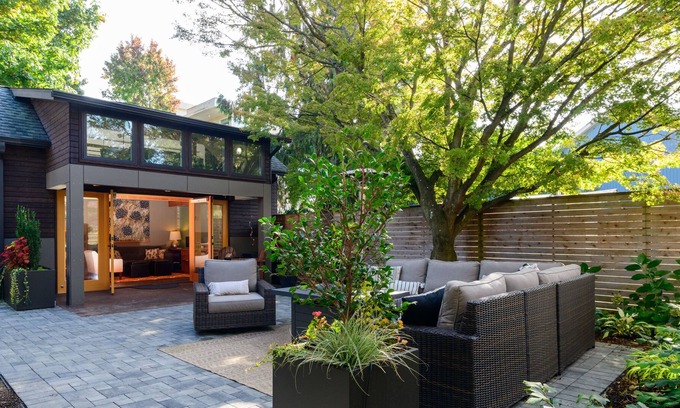 Old Ballard House | Cozy, Private Little House in Ballard - large patio, fire pit and seating