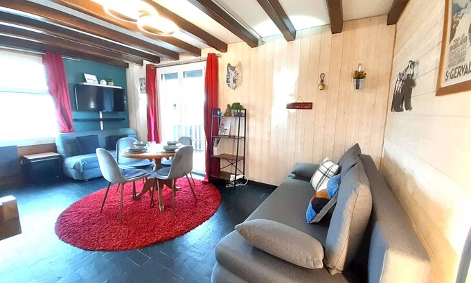 Pla d'Adet Apartment | Cozy Studio for 4 with Balcony, Ski-In/Ski-Out Access, and Modern Amenities in Pla d'Adet