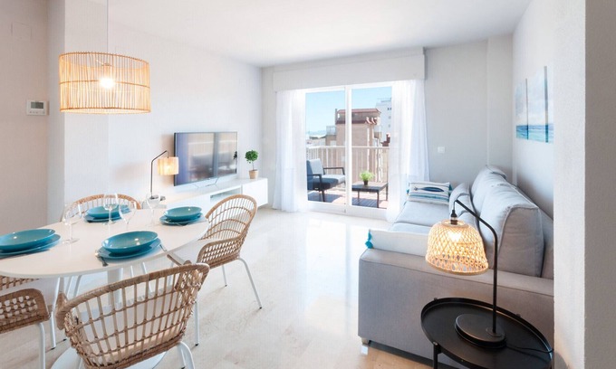 Grao de Gandia Apartment | Cozy with mediterranean style, a few meters from the beach. A/C and free wifi. Terrace with sea views