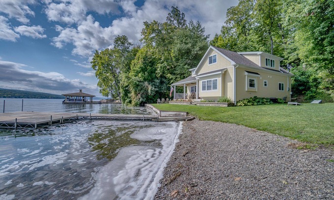 Town of Jerusalem House | Crane Cove: Keuka Lake home with private beach, close to marina