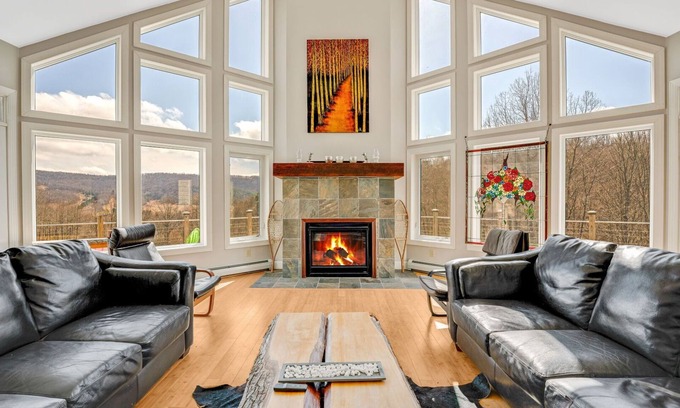 Great Valley Ski Chalet | Crazy spacious hillside ski chalet! WOW-views and expansive wraparound deck!