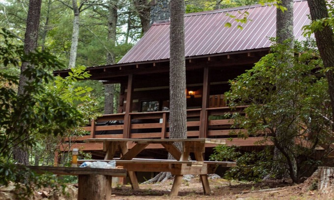 Purlear Cabin | Creekside Overlook Cabin | Fireplace