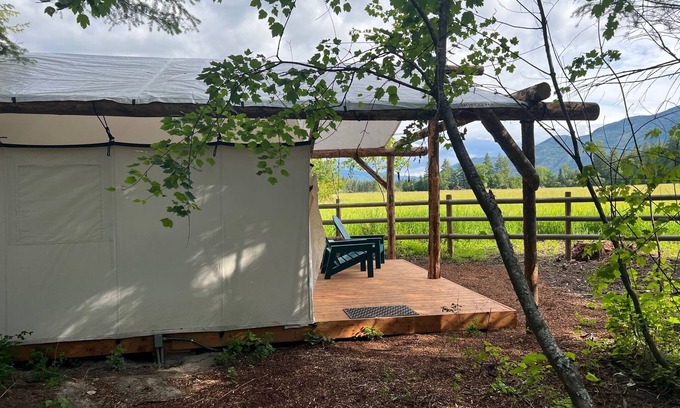Columbia Falls Cabin | Creekside Tent at Columbia Mountain Ranch near Glacier National Park