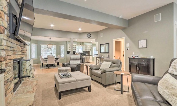 Post Falls House | Crystal Bay Home with Fireplace Near Ski Resorts