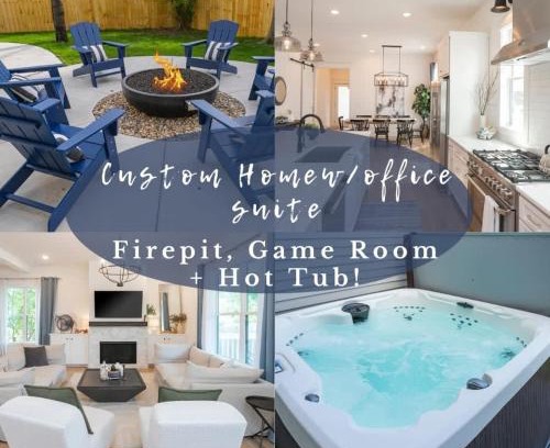 Donelson Hills House | Custom Home Office Suite Game Room & Fire pit
