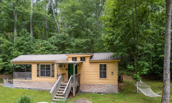 Hendersonville House | Cute mountain cabin with covered porch, hammock & firepit