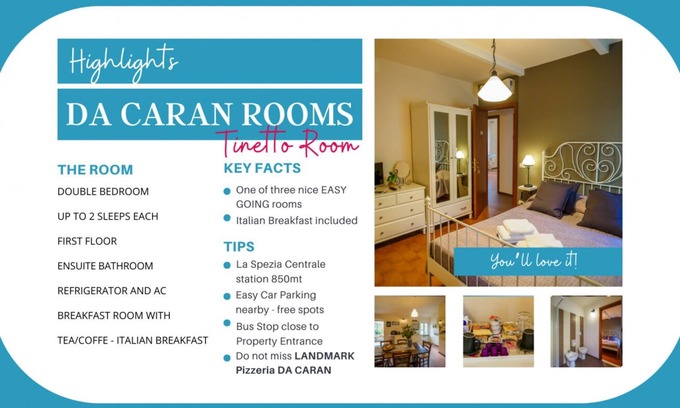 La Spezia Apartment | Da Caran Room 3 - Tinetto