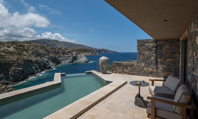 Agia Pelagia Villa | Dazzling Crete Villa | Villa Sirena | Private Infinity Pool | Panoramic Sea.