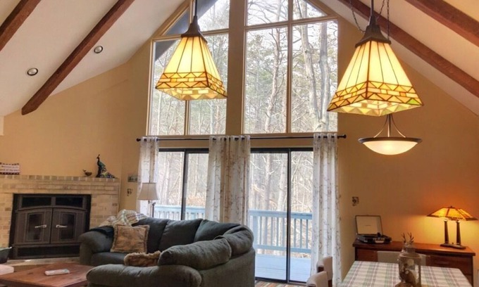 The Woods Cabin | Deer Crossing — Cozy comfort with hot tub and firepit