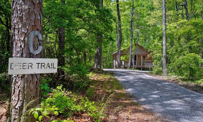 Fort Payne Cabin | Deer Trail-getaway to the woods w/hot tub & fire pit