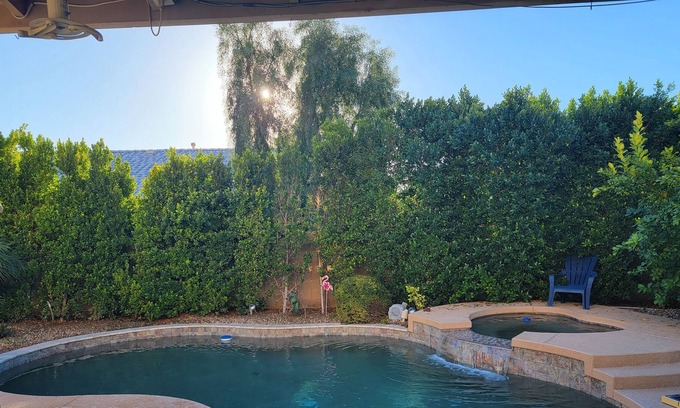 Avondale House | Desert Oasis. Backyard Resort, Pool, Hot Tub, outdoor kitchen.