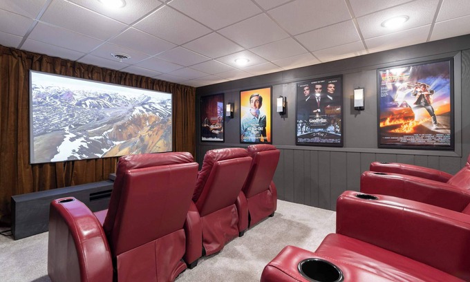 West Omaha House | Designer Home w/Private Yard, Theatre & Games!