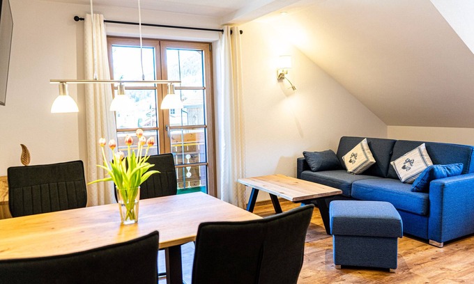 Oberstaufen Apartment | Die Ferienwohnung Himmeleck für bis zu 4 Personen mit Einem Offenen Wohnbereich,