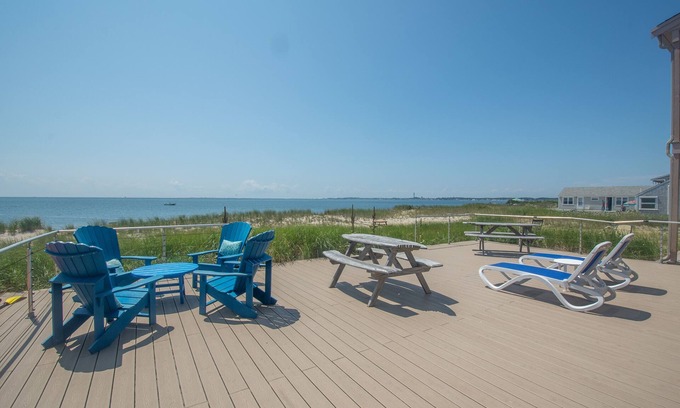 North Truro Condo | Direct Ocean Front Oasis - SLEEPS 6! VERY SPACIOUS! 25x30 ft EXCLUSIVE USE DECK