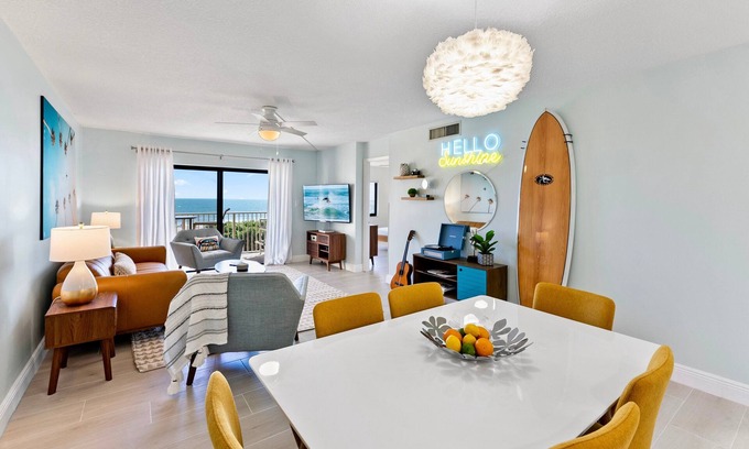 Port Canaveral Condo | Direct Oceanfront Dream | Retro-Chic Condo on the Beach w/Stunning Views! ☀️