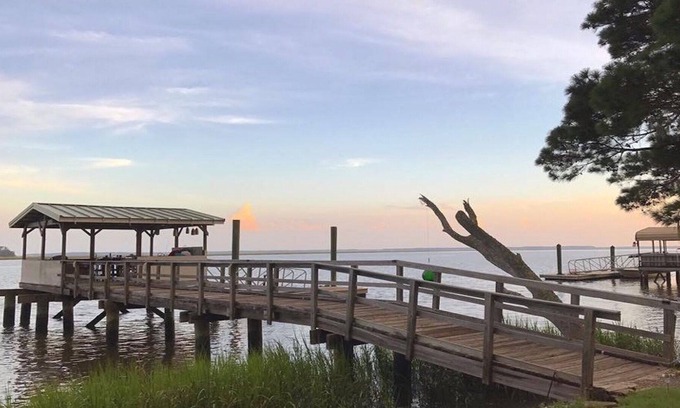Midway Cottage | Direct Waterfront. Boat Dock on Deep Salt Water 35 miles from Savannah.