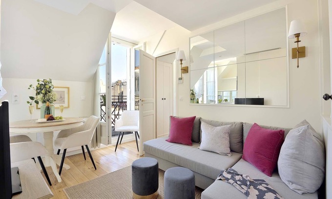 Faubourg Saint-Germain Apartment | Divine Left Bank Studio, Delightful Balcony in Foodie Heaven