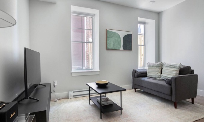 Ward Two Apartment | Divine Somerville 1BR w/W/D, near Union Square T Stop, by Blueground