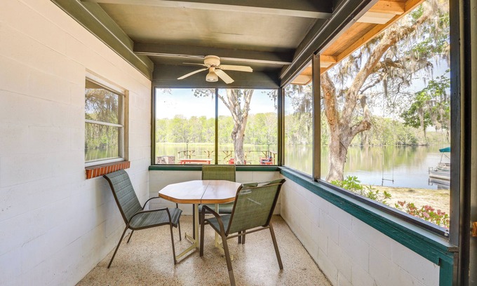 Chiefland Apartment | Dock & Fire Pit: Scenic Studio on Suwannee River!