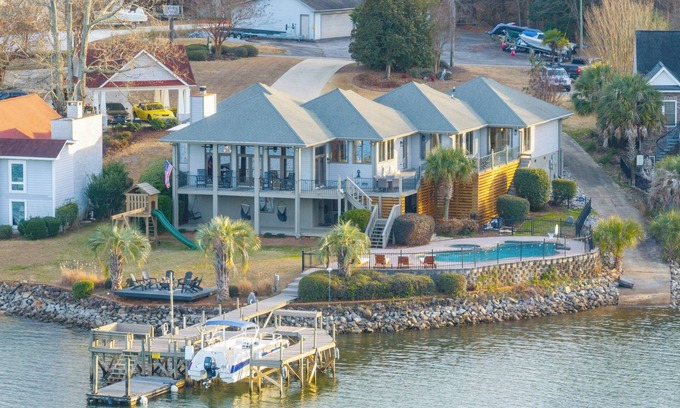 Lexington House | Dock Holiday - Lake Murray SC - Bomb Island Views!