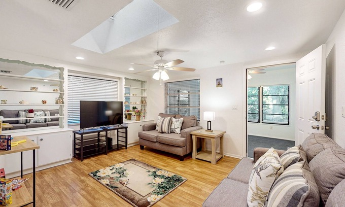South Gate Ridge House | Dog-friendly home near the beach with screened pool, steam shower, AC, & W/D