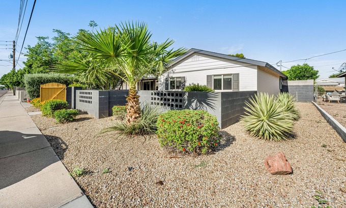 Southwest Village House | Dog-friendly home with private pool, spa, enclosed yard, grill, patio, & firepit