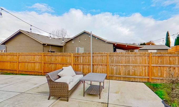 Millersburg House | Dog-friendly home with large enclosed yard, patio, BBQ, office, & private W/D